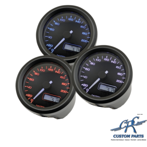 Daytona Velona 48mm Tacho mit Beleuchtung | schwarz