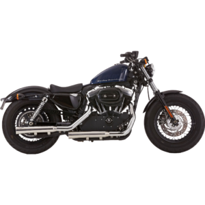 Harley Davidson Sportster 883 Slip-On 2-2 Auspuff Falcon Double Groove Edelstahl poliert mit EG/ABE