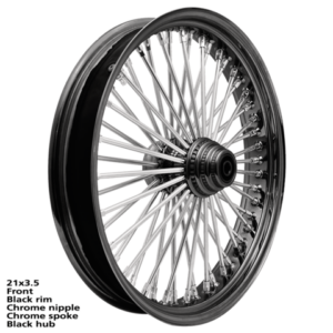 "Big Spoke" Rad "Harley Davidson " schwarz-glanz / Hinten / 8,50 x 18 / 50 Speichen / ABS fähig