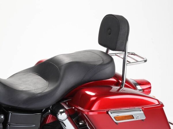 Harley Davidson Dyna Switchback Sissy Bar mit Kissen und Gepäckträger
