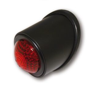 LED-Rücklicht "Old School" SCHWARZ, rotes Glas