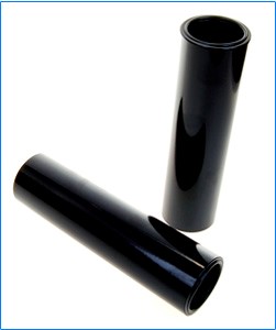 Gabelcover Straight f.H.-D.Dyna Modelle / schwarz-glanz