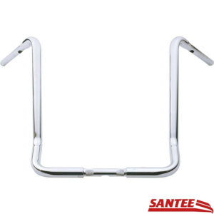 Santee Ape Hanger 1 1/4 Zoll 500mm hoch Klemmbereich auf 1 Zoll abgesetzt mit E-GAS | Chrom