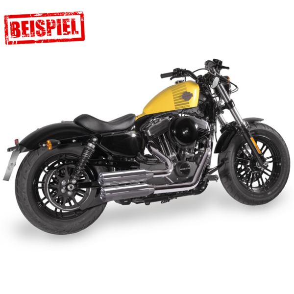 Harley Davidson Sportster 04-13 Auspuff Jekill & Hyde Shorty | Chrom – Bild 10